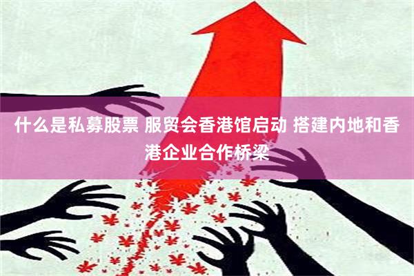 什么是私募股票 服贸会香港馆启动 搭建内地和香港企业合作桥梁