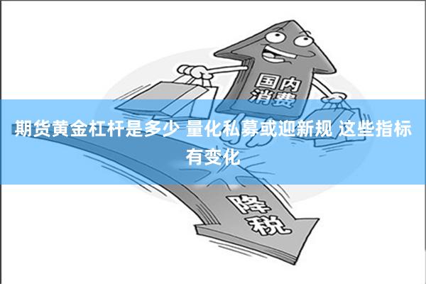 期货黄金杠杆是多少 量化私募或迎新规 这些指标有变化