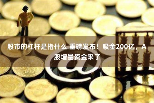 股市的杠杆是指什么 重磅发布！吸金200亿，A股增量资金来了