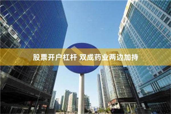 股票开户杠杆 双成药业两边加持