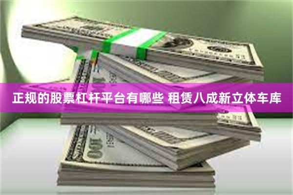 正规的股票杠杆平台有哪些 租赁八成新立体车库