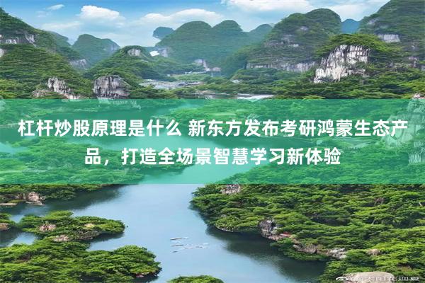 杠杆炒股原理是什么 新东方发布考研鸿蒙生态产品，打造全场景智慧学习新体验