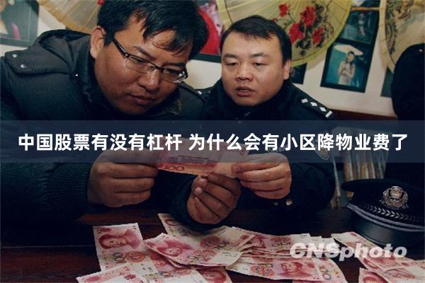 中国股票有没有杠杆 为什么会有小区降物业费了