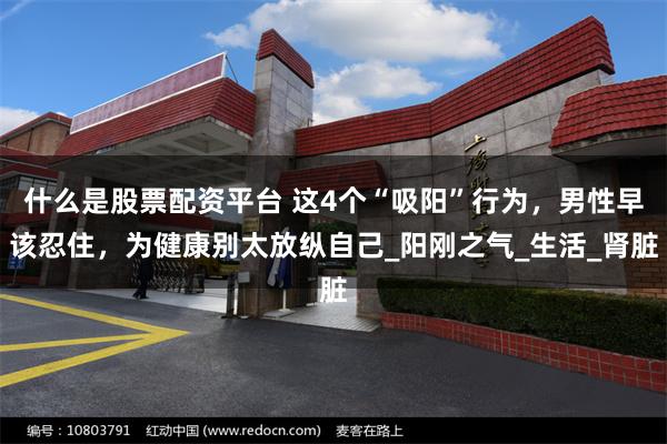 什么是股票配资平台 这4个“吸阳”行为，男性早该忍住，为健康别太放纵自己_阳刚之气_生活_肾脏