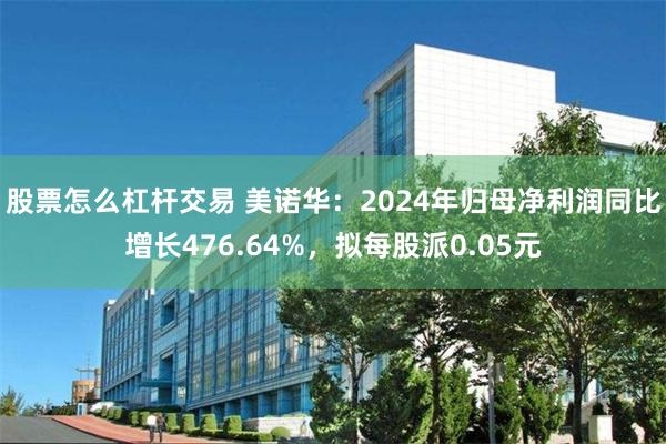股票怎么杠杆交易 美诺华：2024年归母净利润同比增长476.64%，拟每股派0.05元