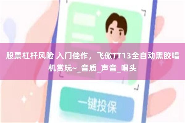 股票杠杆风险 入门佳作，飞傲TT13全自动黑胶唱机赏玩~_音质_声音_唱头