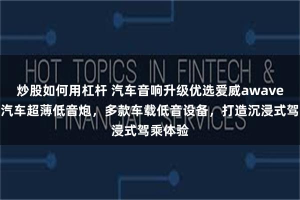 炒股如何用杠杆 汽车音响升级优选爱威awave,专注汽车超薄低音炮,多款车载低音设备,打造沉浸式驾乘体验